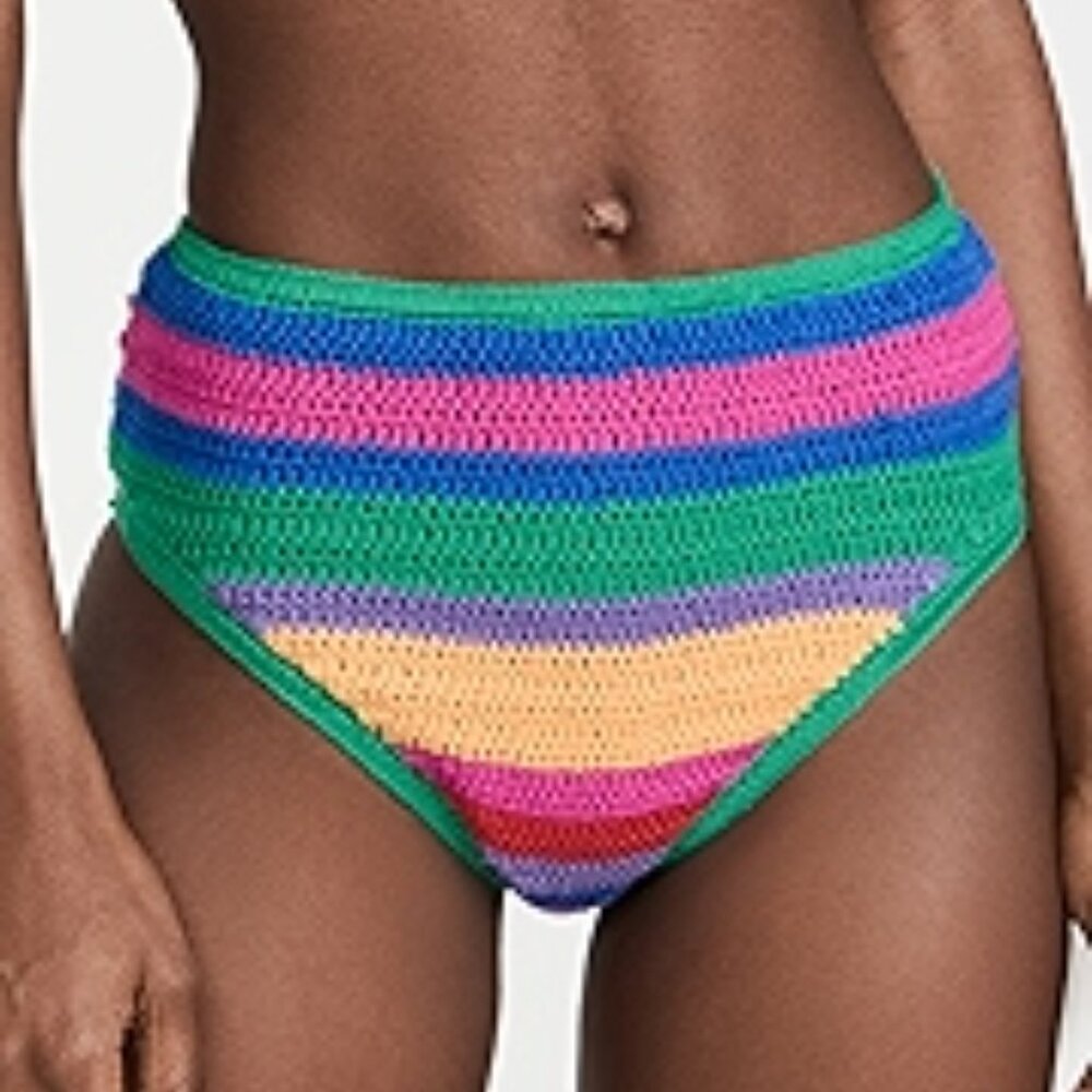 Farm Rio Bruna's Stripe Colorful Crochet Bikini Set
